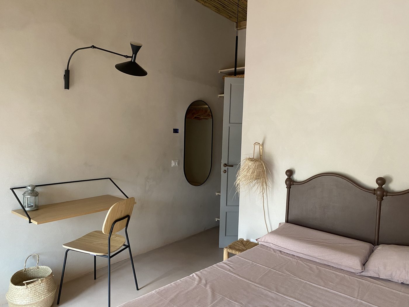 Bedroom interior at Ca' Remurin, Verezzi, Liguria